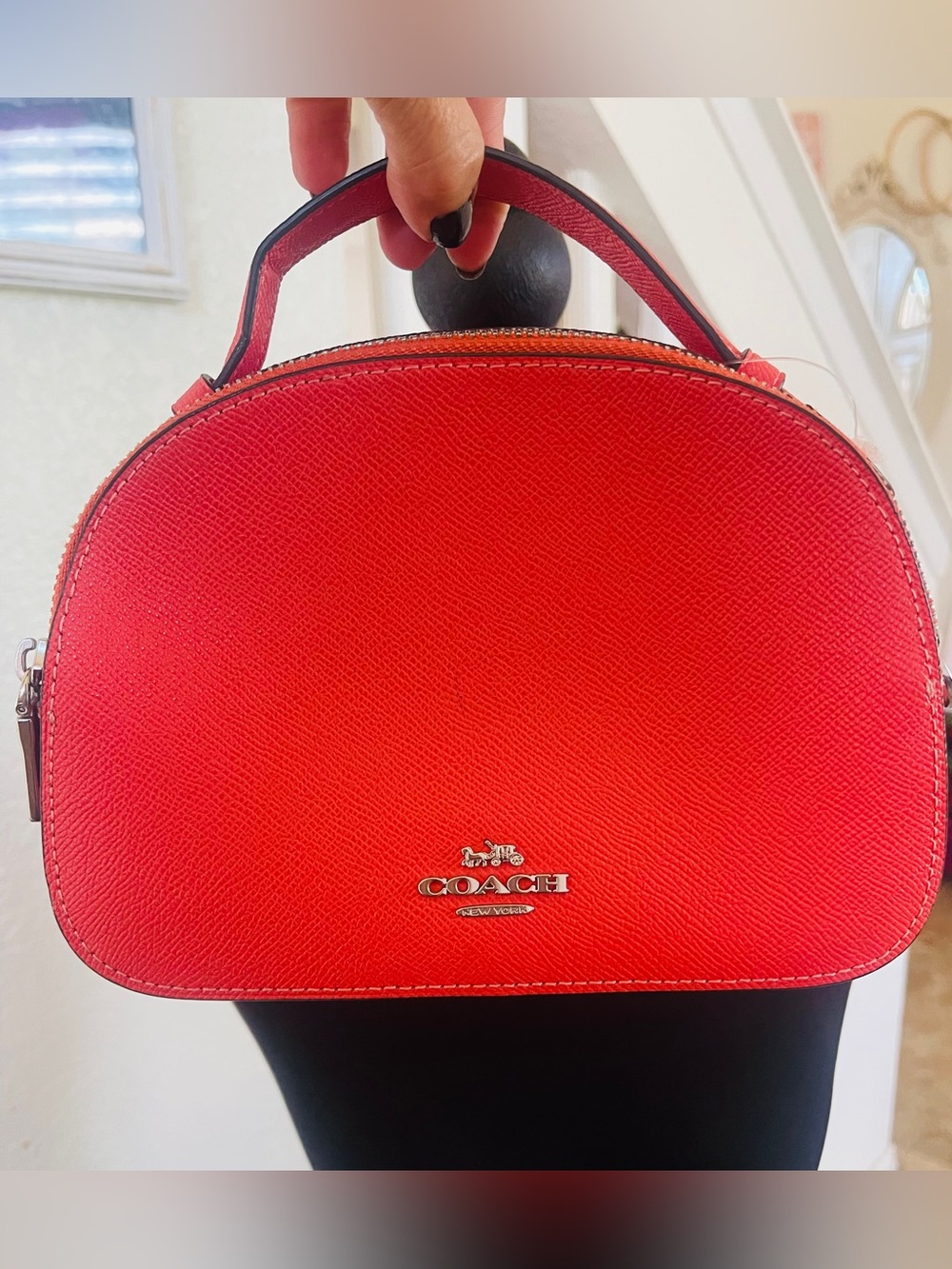 Coach small Red/coral Leather  travel kit - Coach New York/crossbody